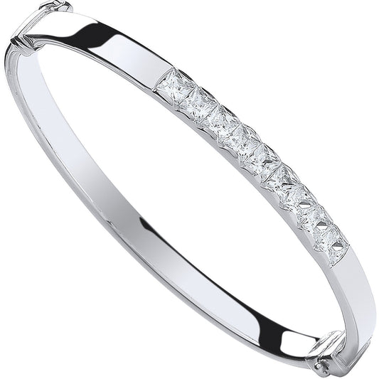 Silver Baby Cubic Zirconia Bangle - Luxury Watch - Certified Authentic - Swiss Made – Luxury Watch by Imperial Time UK
