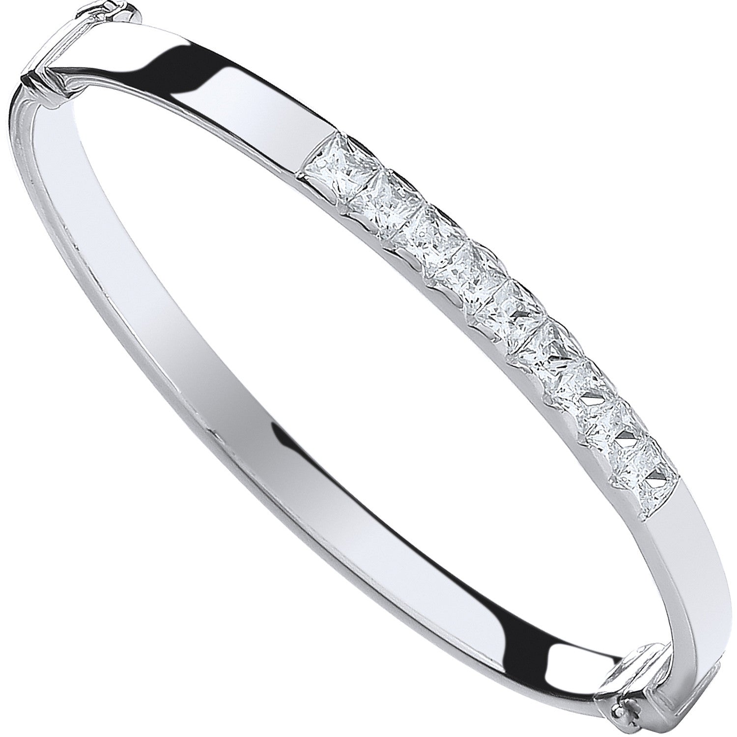 Silver Baby Cubic Zirconia Bangle