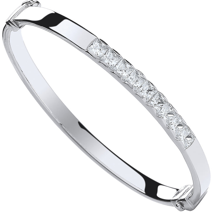 Silver Baby Cubic Zirconia Bangle