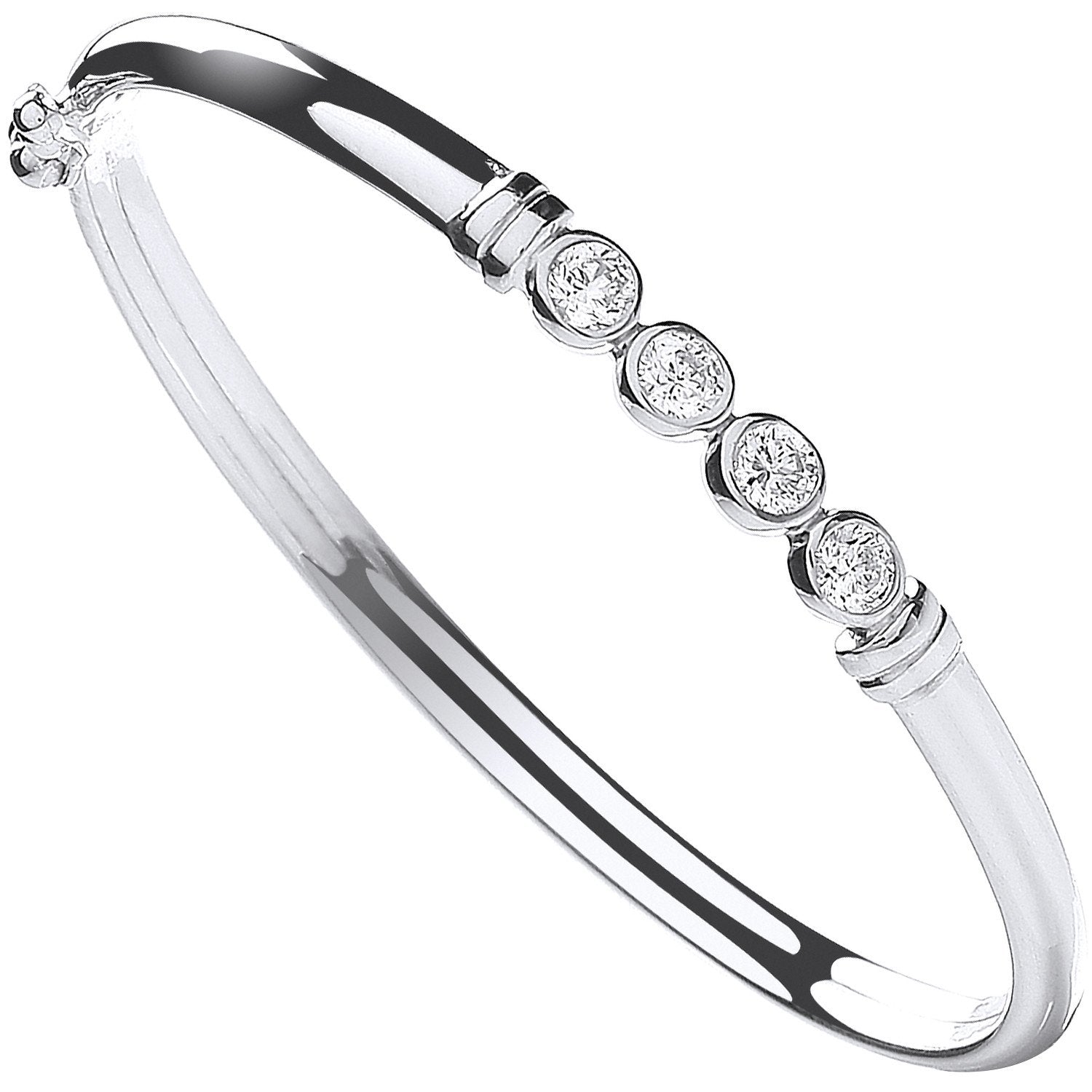 Silver Baby Cubic Zirconia Bangle - Luxury Watch - Certified Authentic - Swiss Made – Luxury Watch by Imperial Time UK