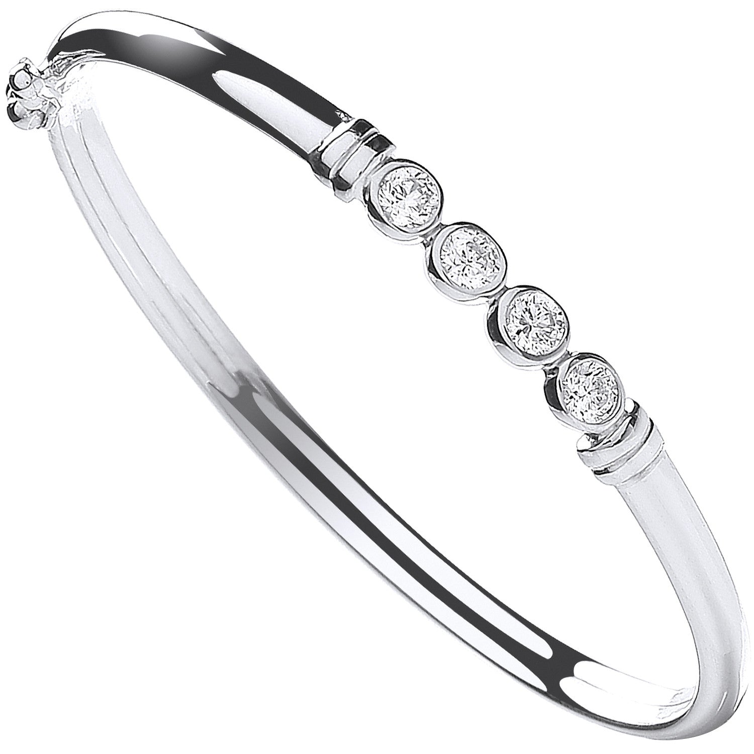 Silver Baby Cubic Zirconia Bangle