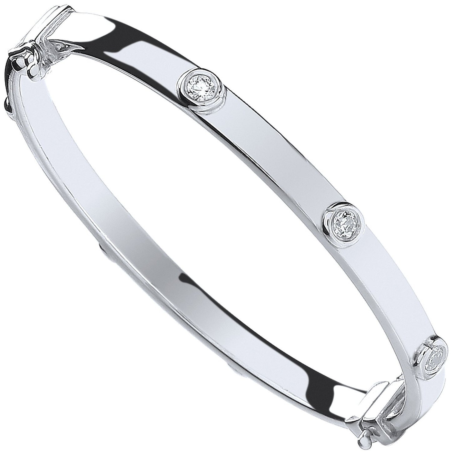 Silver Baby Cubic Zirconia Bangle - Luxury Watch - Certified Authentic - Swiss Made – Luxury Watch by Imperial Time UK