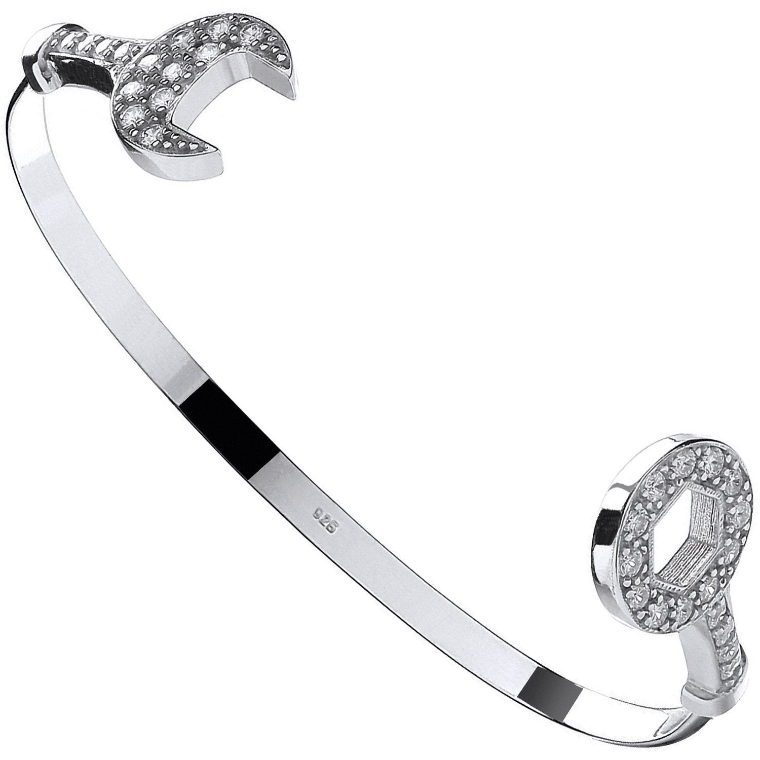 Silver Baby Cubic Zirconia Spanner Bangle - Luxury Watch - Certified Authentic - Swiss Made – Luxury Watch by Imperial
