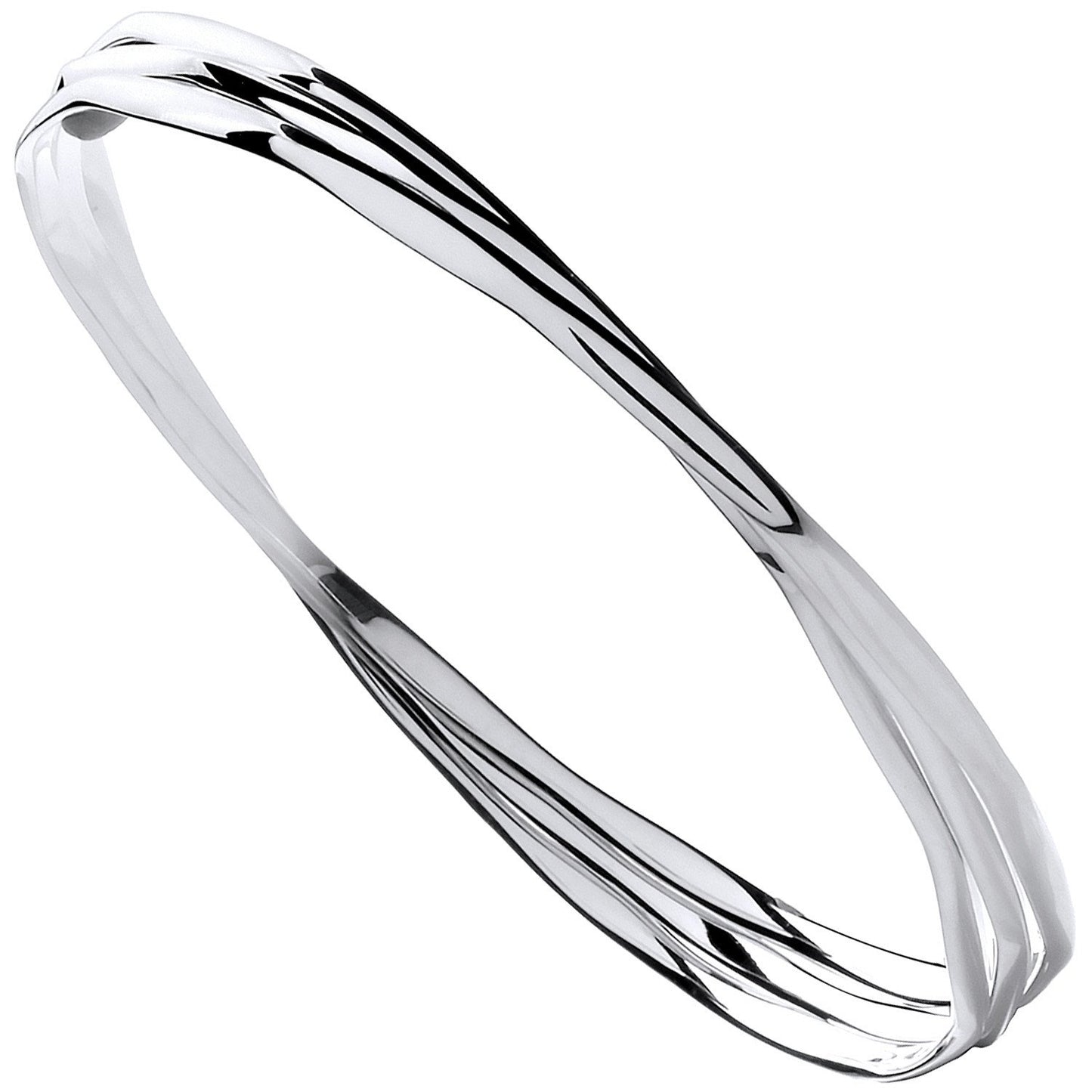 Silver Russian Faceted Ladies Bangle - Luxury Watch - Certified Authentic - Swiss Made – Luxury Watch by Imperial Time