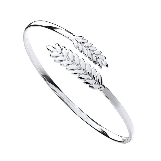 Silver Barley Leaf Ladies Bangle - Luxury Watch - Certified Authentic - Swiss Made - UK Stock – Luxury Watch by Imperi