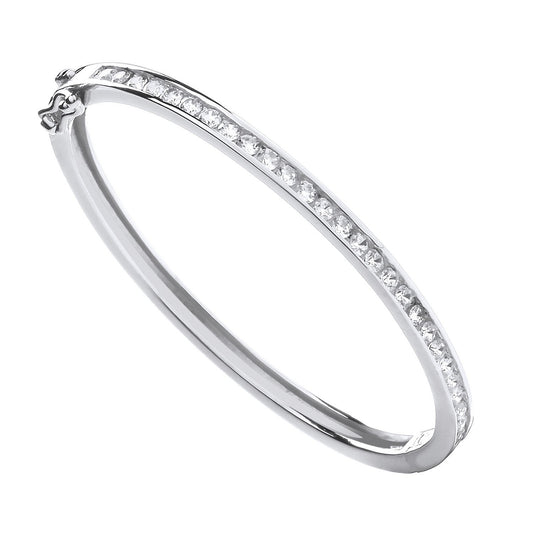 Silver Channel Set Cubic Zirconias Baby Bangle - Luxury Watch - Certified Authentic – Luxury Watch by Imperial Time UK