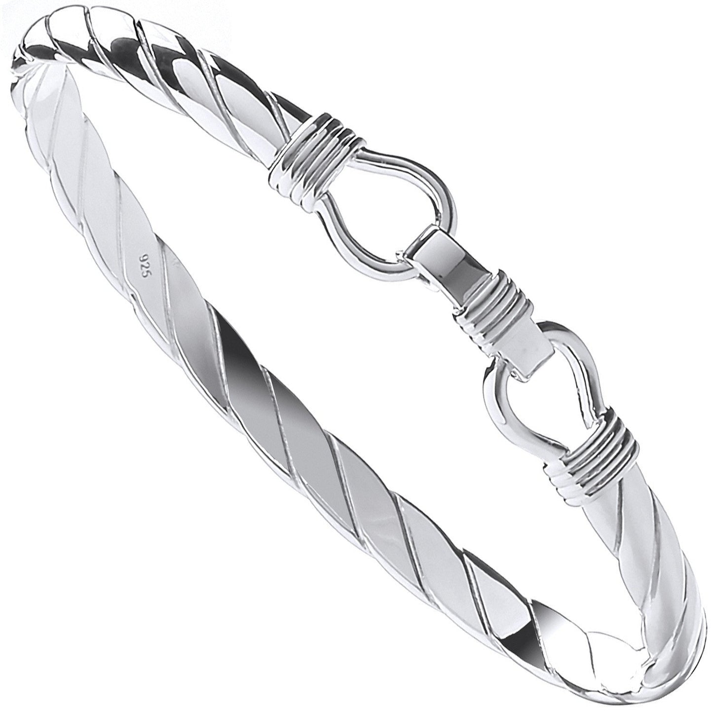 Silver Twist Solid Gents Bangle - Luxury Watch - Certified Authentic - Swiss Made - UK Stock – Luxury Watch by Imperia