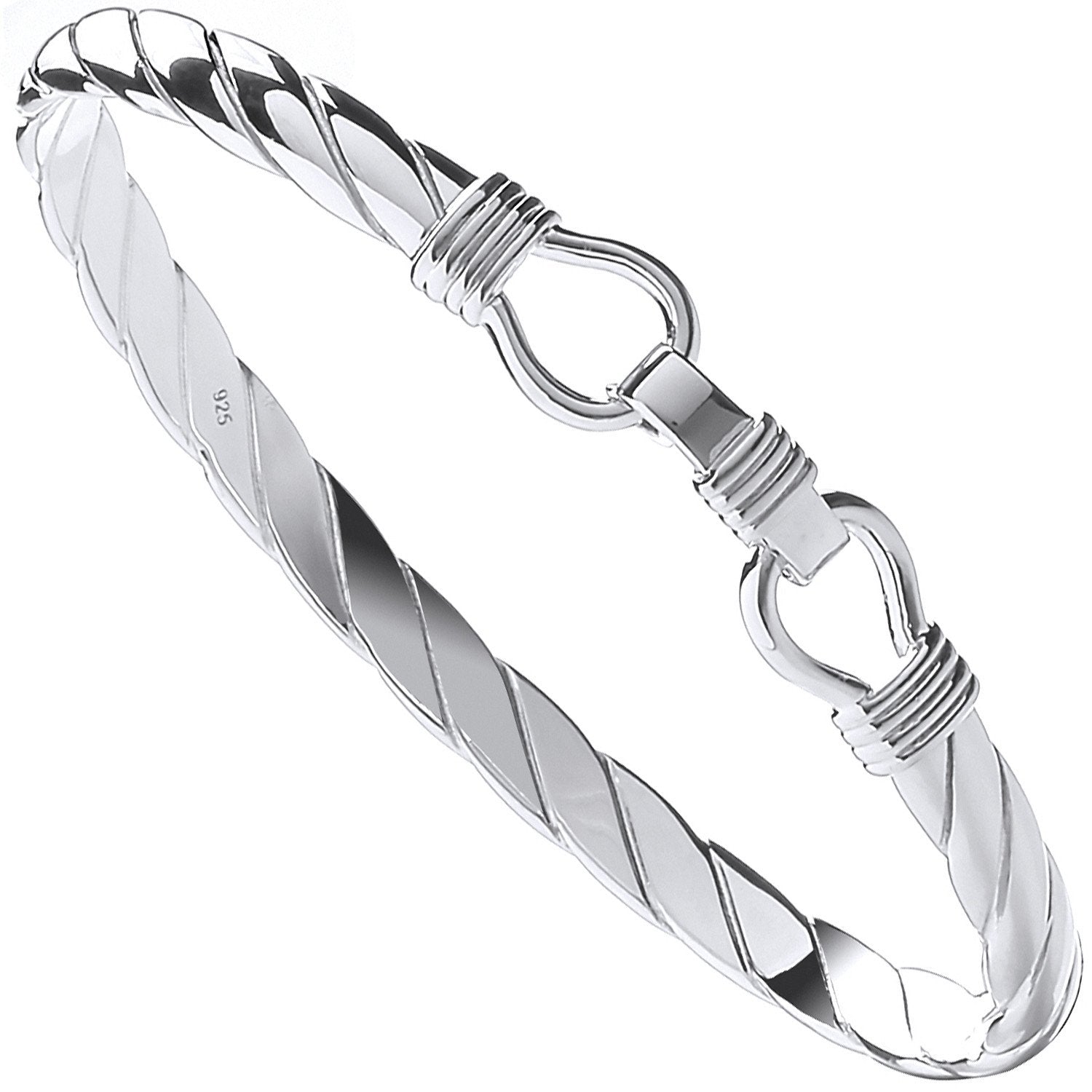 Silver Twist Solid Gents Bangle - Luxury Watch - Certified Authentic - Swiss Made - UK Stock – Luxury Watch by Imperia