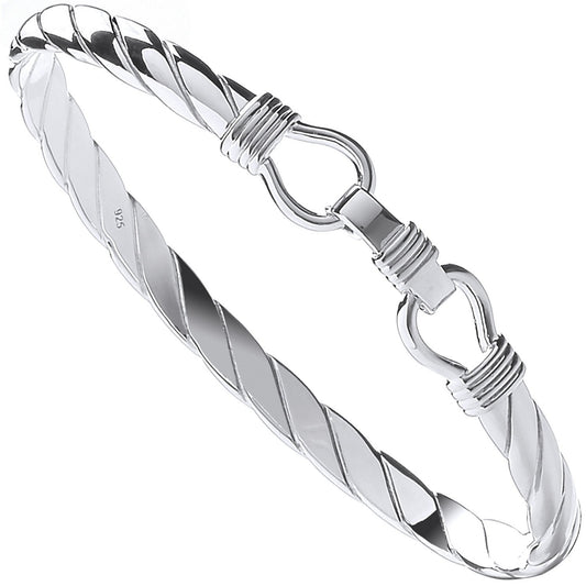 Silver Twist Solid Gents Bangle - Luxury Watch - Certified Authentic - Swiss Made - UK Stock – Luxury Watch by Imperia