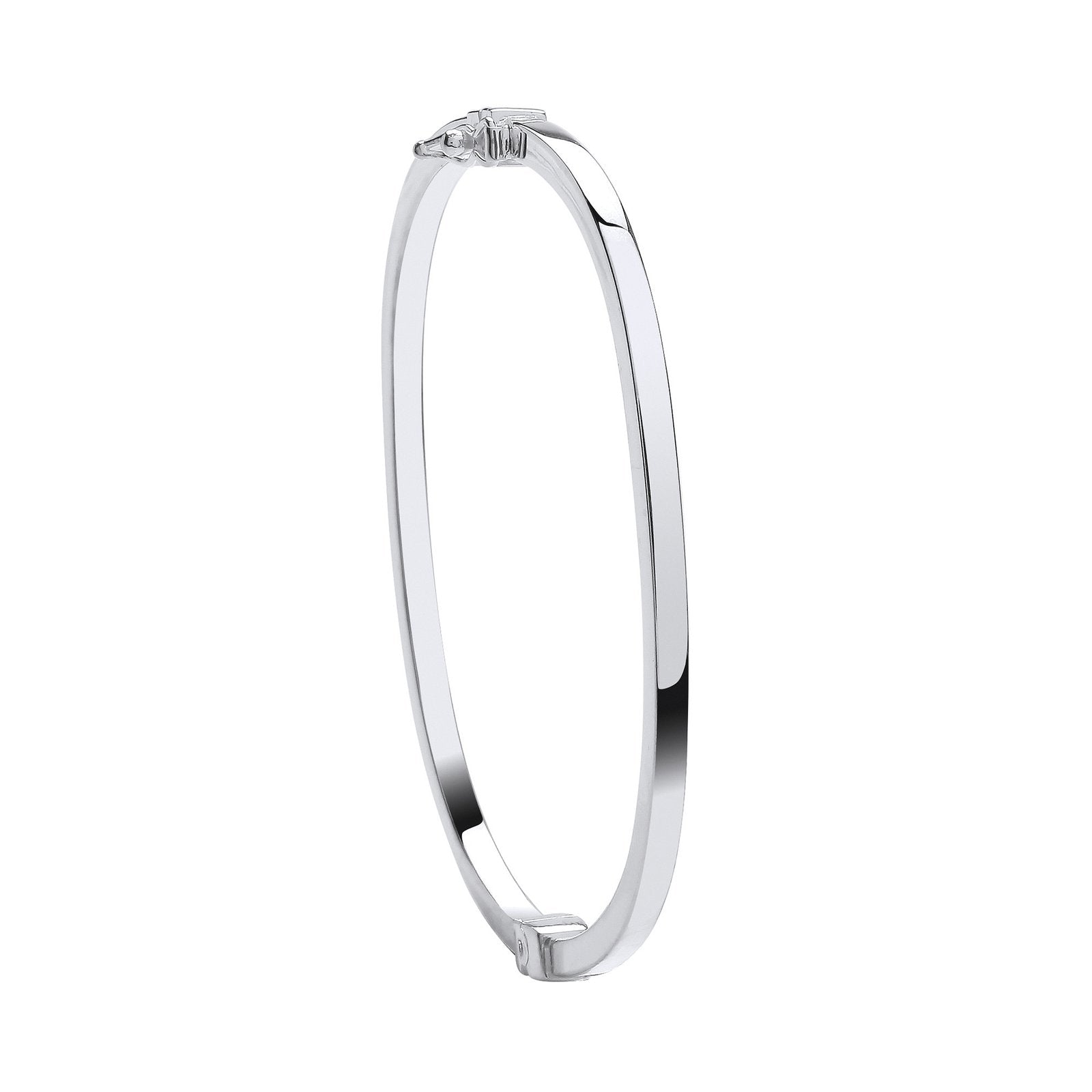 Silver Plain Square Ladies Bangle - Luxury Watch - Certified Authentic - Swiss Made – Luxury Watch by Imperial Time UK