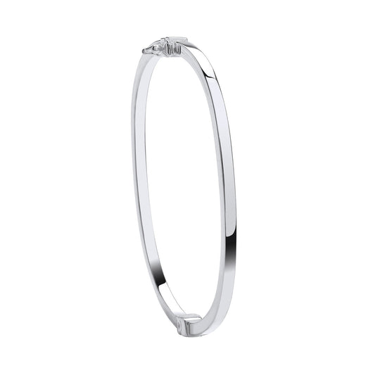 Silver Plain Square Ladies Bangle - Luxury Watch - Certified Authentic - Swiss Made – Luxury Watch by Imperial Time UK