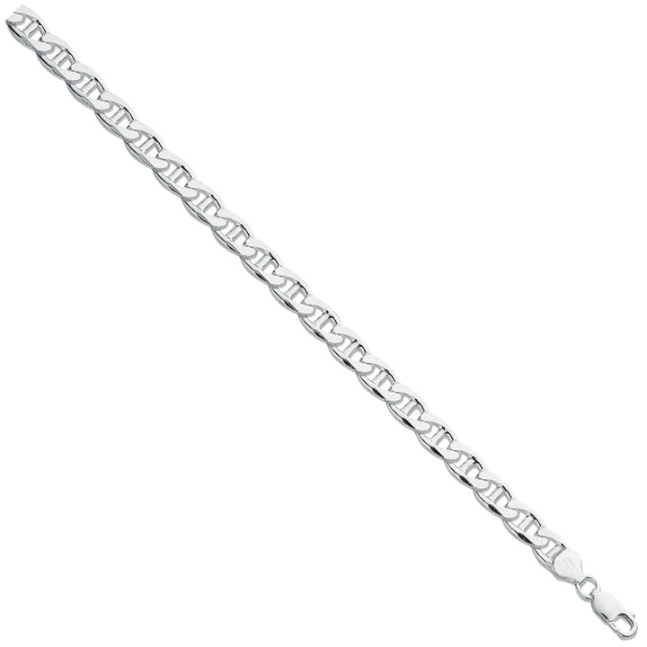 Silver 8mm Anchor Gents 8" Bracelet