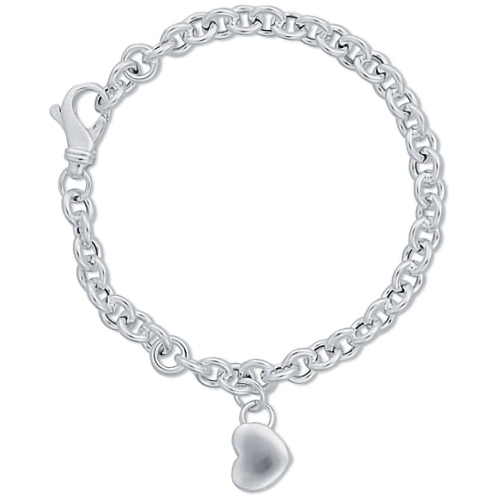 Silver Heart Charm Bracelet