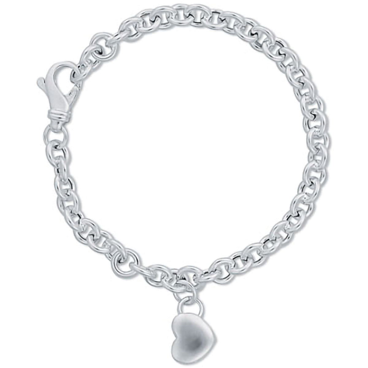 Silver Heart Charm Bracelet Copy