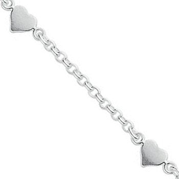 Silver Hearts Baby 6" Bracelet - Fine Bracelet - Certified Authentic - Swiss Made - UK Stock – Luxury Jewellery by Imp