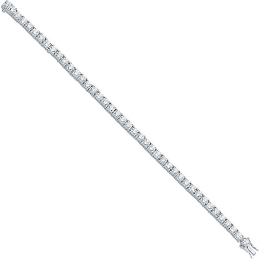 Silver 4.3mm Cubic Zirconia Tennis Bracelet - Fine Bracelet - Certified Authentic - Swiss Mad – Luxury Jewellery by Im