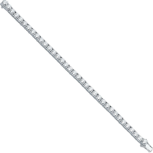 Silver 5.2mm Cubic Zirconia Tennis Bracelet - Fine Bracelet - Certified Authentic - Swiss Mad – Luxury Jewellery by Im