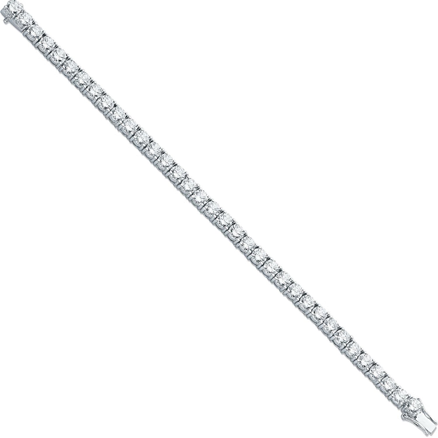Silver 5.2mm Cubic Zirconia Tennis Bracelet