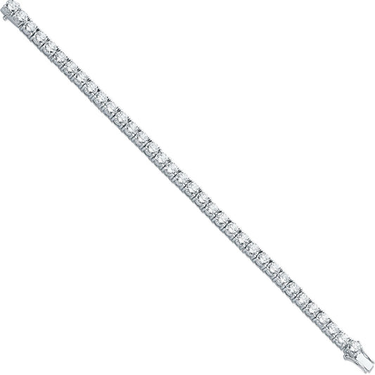 Silver 5.2mm Cubic Zirconia Tennis Bracelet