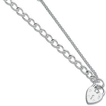 Silver Open Curb & Padlock Charm Baby 6" Bracelet - Fine Bracelet - Certified Authentic – Luxury Jewellery by Imperial