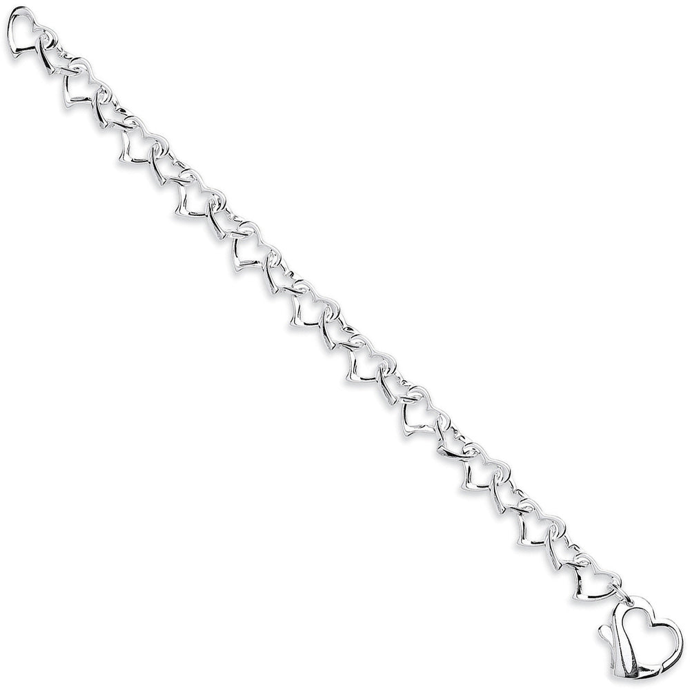 Silver Heart Link Bracelet