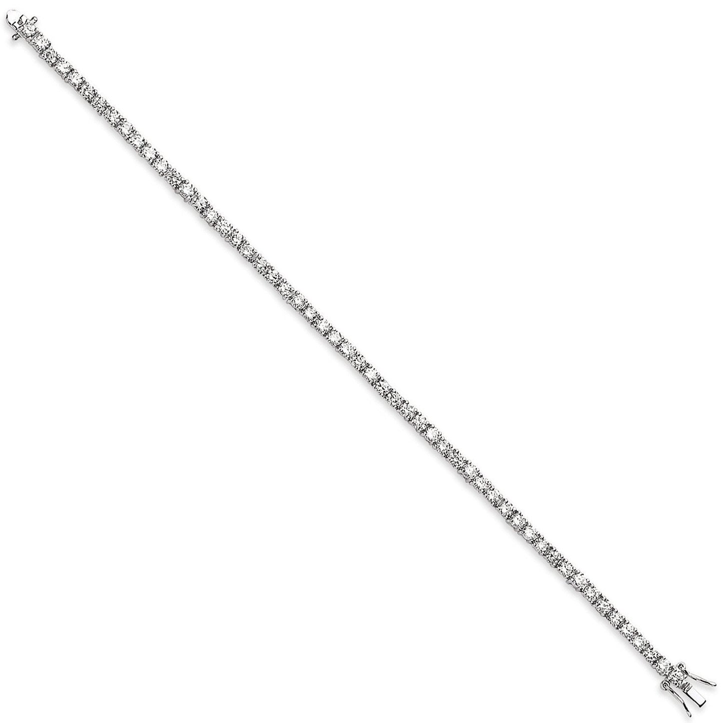 Silver Cubic Zirconia Tennis Bracelet - Fine Bracelet - Certified Authentic - Swiss Made – Luxury Jewellery by Imperia