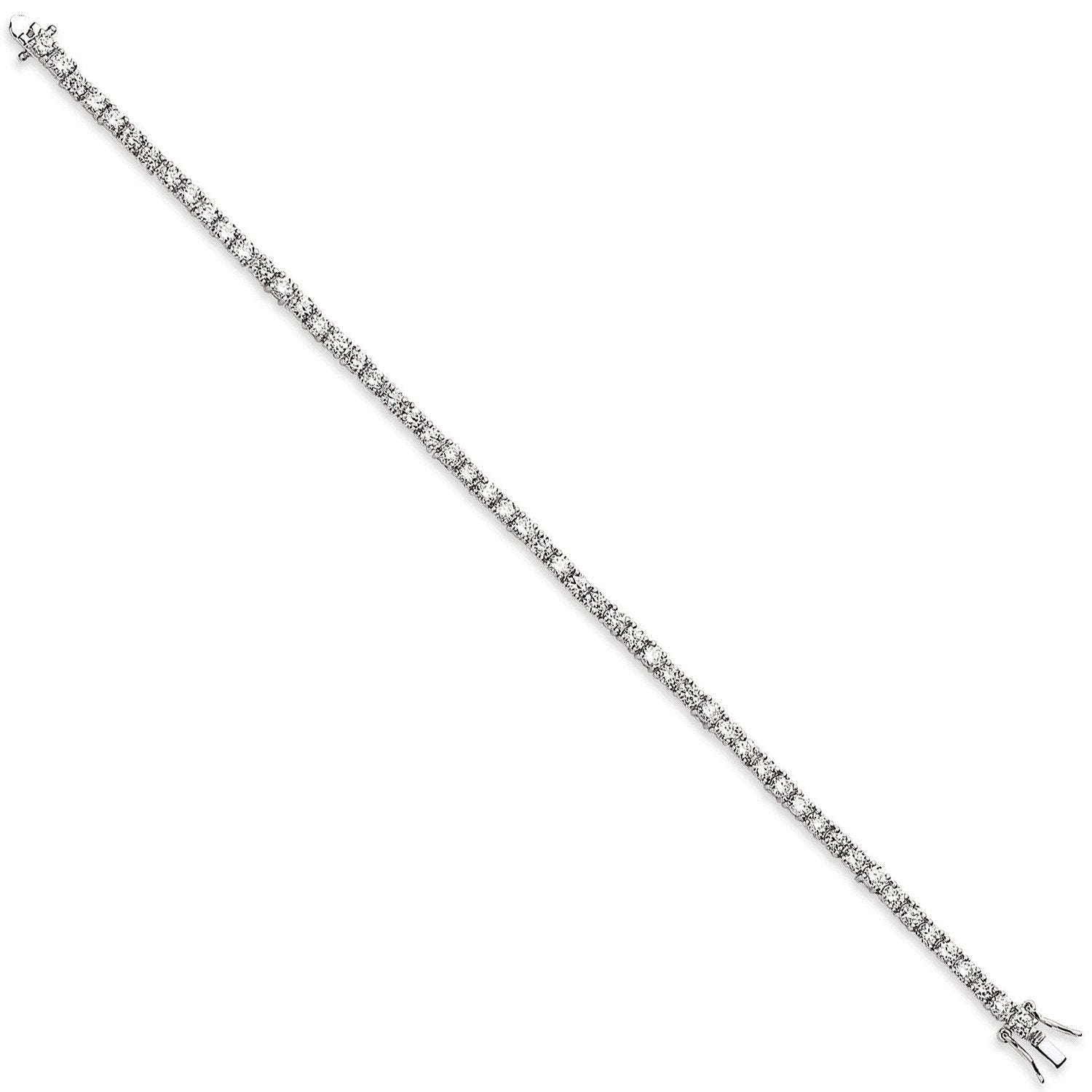 Silver Cubic Zirconia Tennis Bracelet - Fine Bracelet - Certified Authentic - Swiss Made – Luxury Jewellery by Imperia