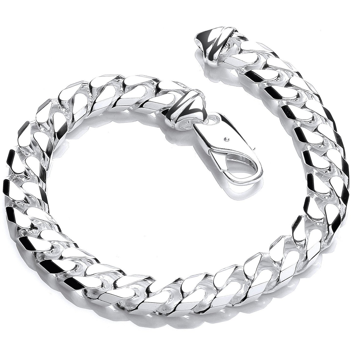 Silver 7.4mm Curb Gents 8" Bracelet - Fine Bracelet - Certified Authentic - Swiss Made – Luxury Jewellery by Imperial