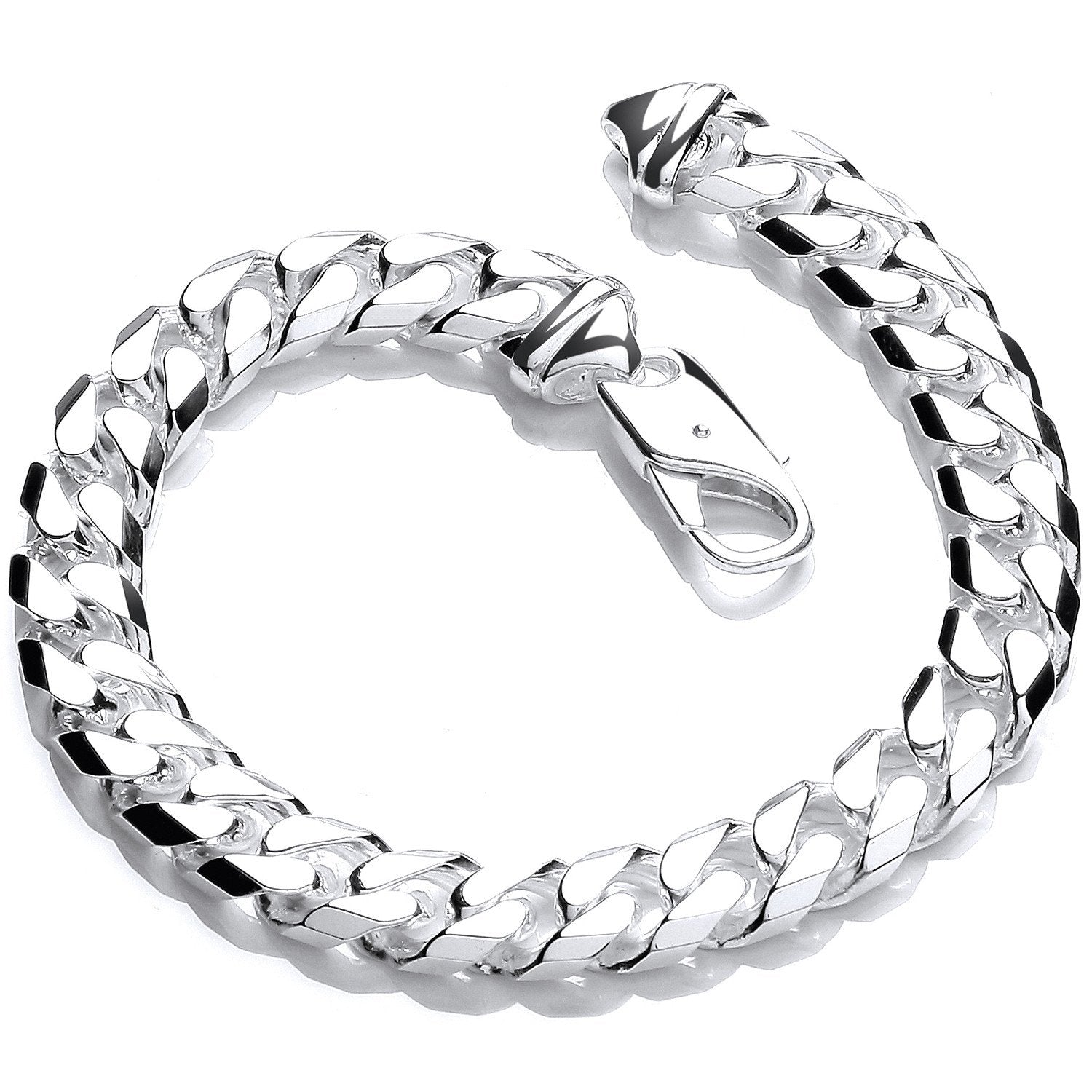Silver 7.4mm Curb Gents 8" Bracelet - Fine Bracelet - Certified Authentic - Swiss Made – Luxury Jewellery by Imperial