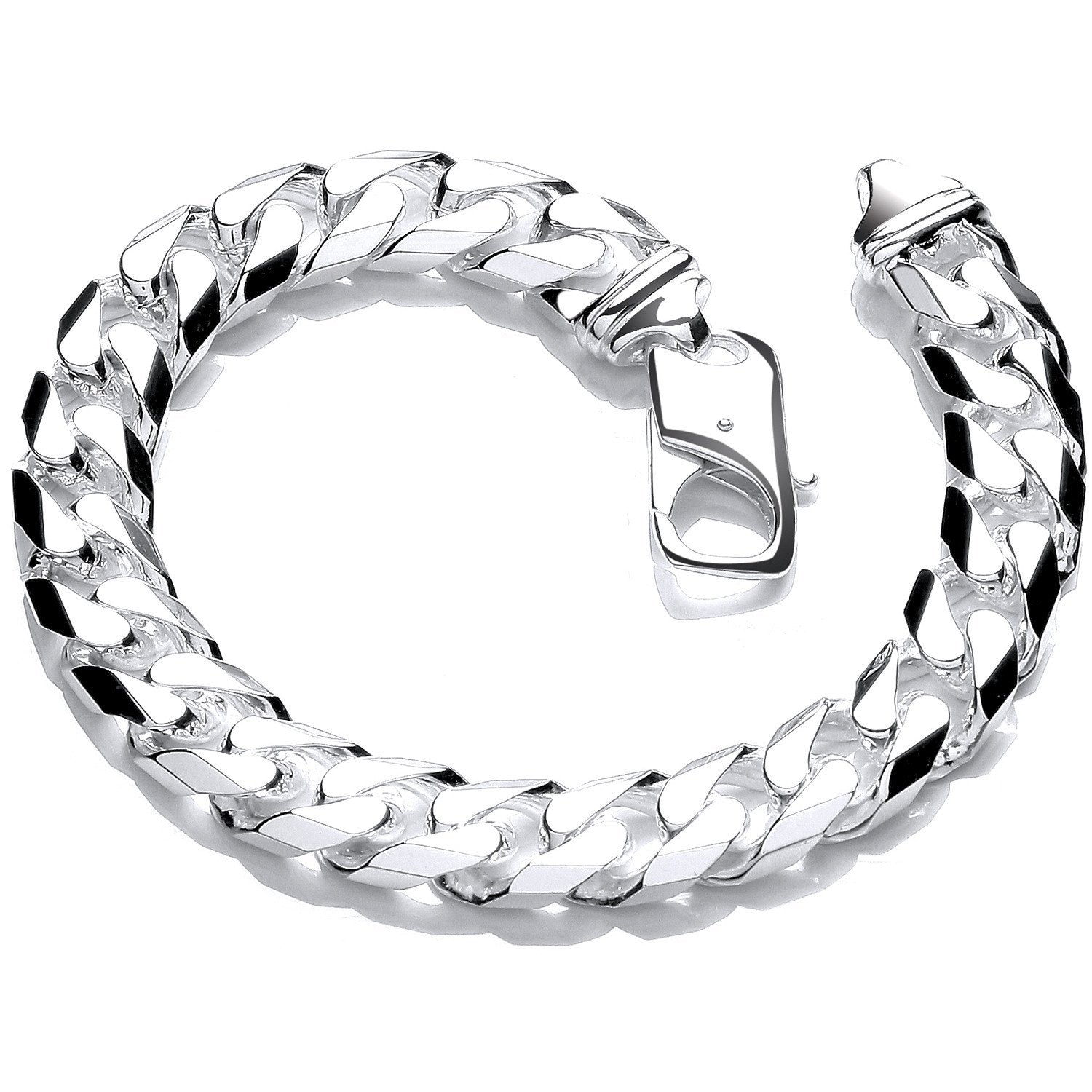 Silver 10.5mm Curb Gents 8" Bracelet - Fine Bracelet - Certified Authentic - Swiss Made – Luxury Jewellery by Imperial