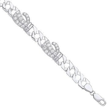 Silver Cubic Zirconia Boxing Gloves Baby Bracelet - Fine Bracelet - Certified Authentic – Luxury Jewellery by Imperial