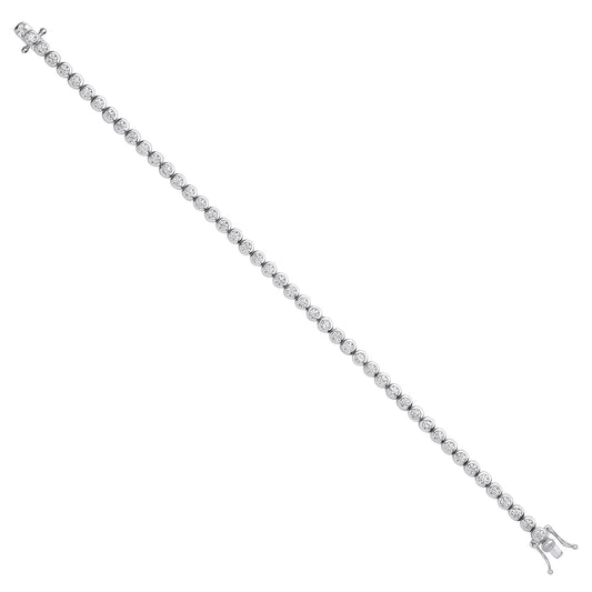 Silver Rubover Cubic Zirconia Tennis Bracelet - Fine Bracelet - Certified Authentic – Luxury Jewellery by Imperial Tim