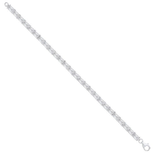 Silver Emerald Cut Cubic Zirconia Tennis Bracelet - Fine Bracelet - Certified Authentic – Luxury Jewellery by Imperial