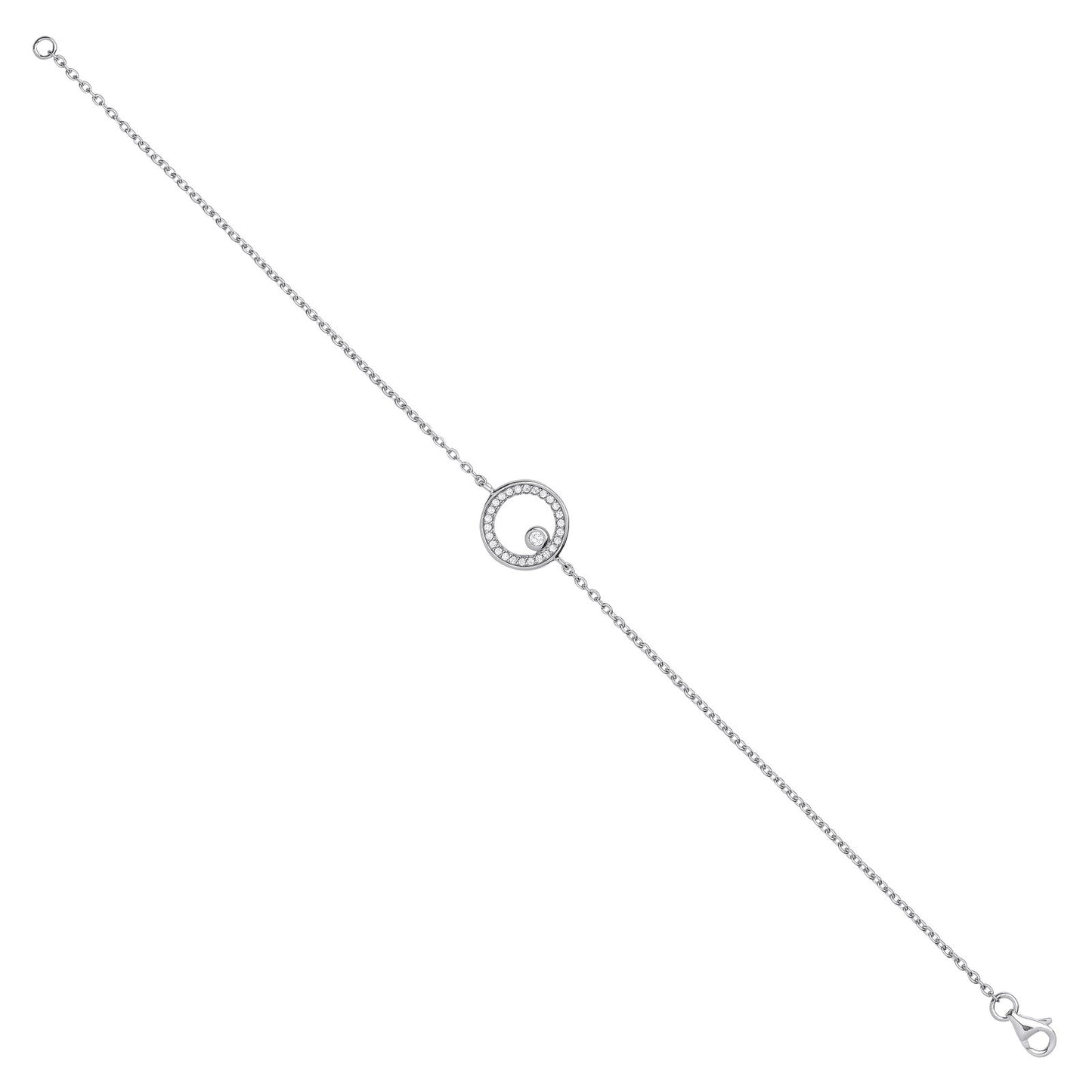 Silver Circle of Life Cubic Zirconia Ladies Bracelet - Fine Bracelet - Certified Authentic – Luxury Jewellery by Imper