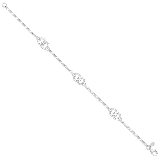 Silver Entwined Circles Ladies Bracelet - Fine Bracelet - Certified Authentic - Swiss Made – Luxury Jewellery by Imper