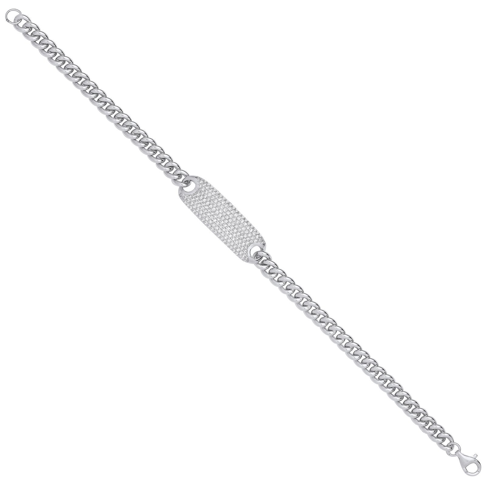 Silver 5.0mm Curb Id Ladies Bracelet - Fine Bracelet - Certified Authentic - Swiss Made – Luxury Jewellery by Imperial