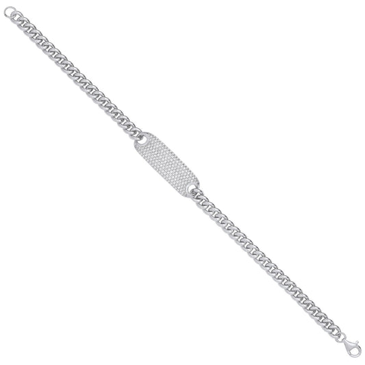 Silver 5.0mm Curb Id Ladies Bracelet - Fine Bracelet - Certified Authentic - Swiss Made – Luxury Jewellery by Imperial