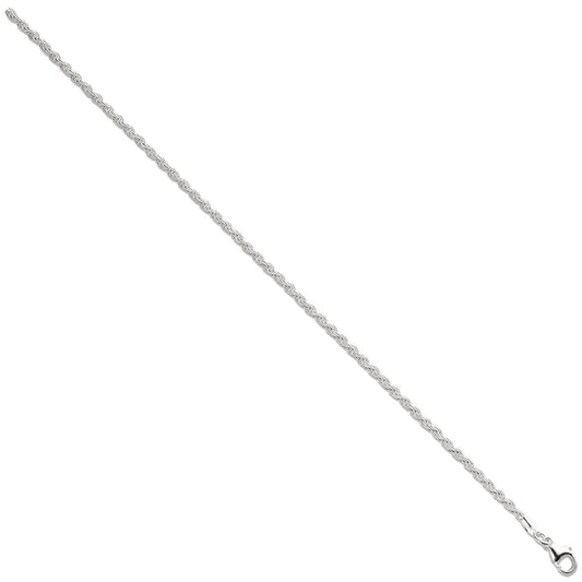 Silver 2.5mm Rope Chain