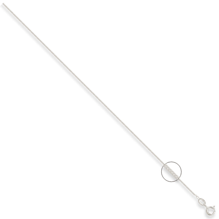 Silver 1.2mm Traditional Classic Curb Chain
