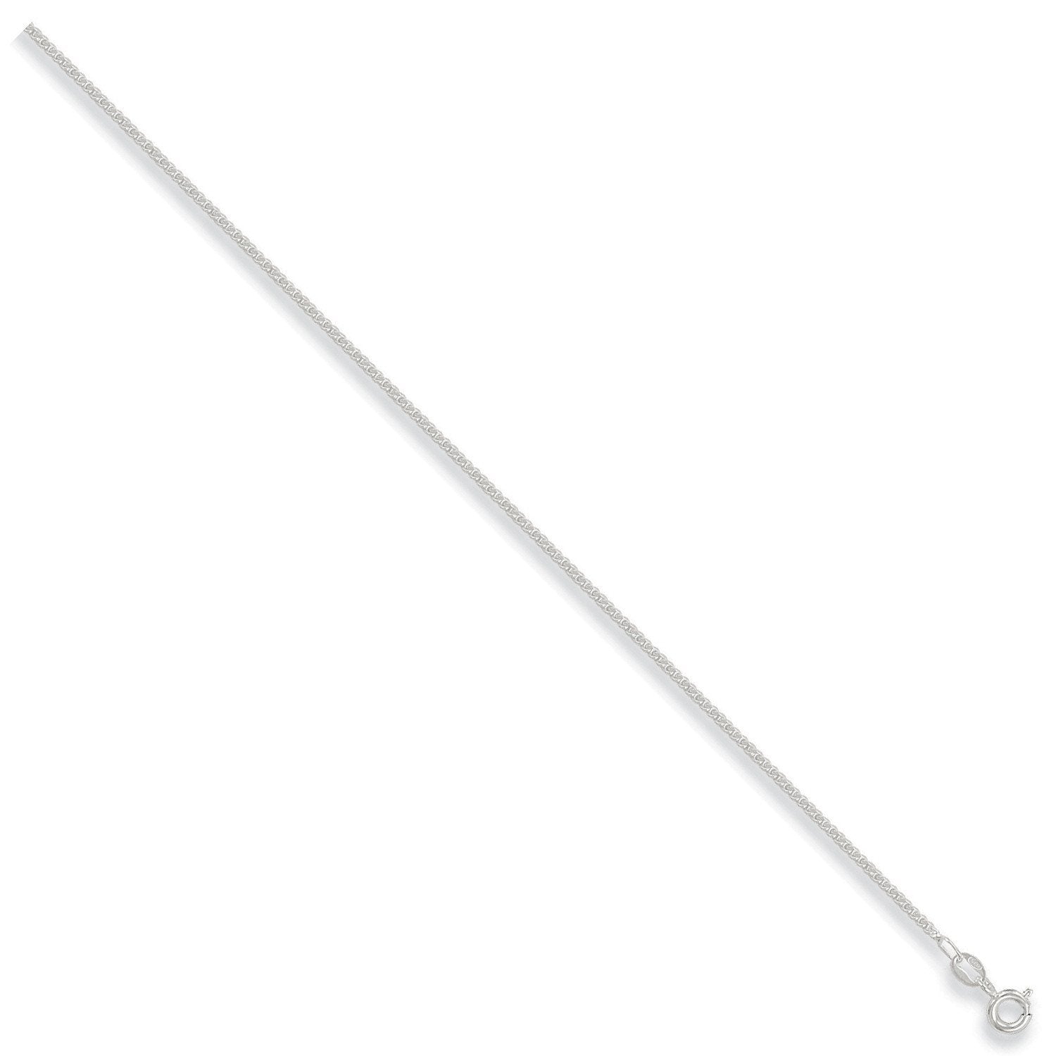 Silver 1.7mm Traditional Classic Curb Chain - Fine Necklace - Certified Authentic - Swiss Mad – Luxury Jewellery by Im