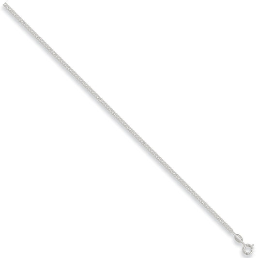 Silver 2.4mm Traditional Classic Curb Chain - Fine Necklace - Certified Authentic - Swiss Mad – Luxury Jewellery by Im