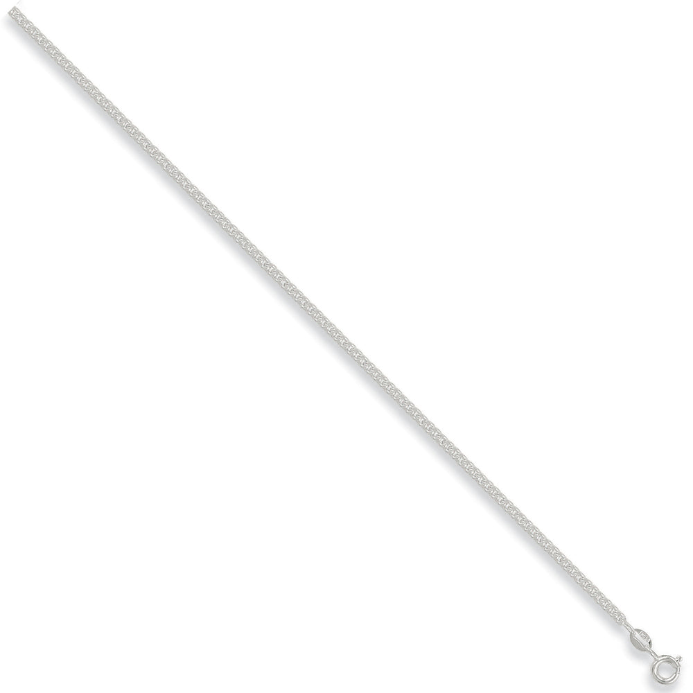 Silver 2.4mm Traditional Classic Curb Chain