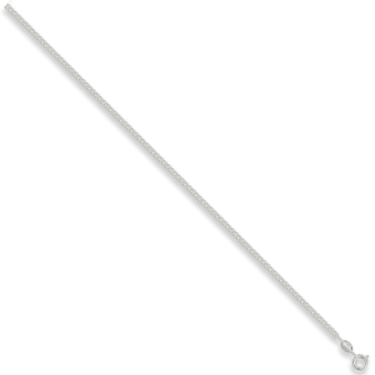 Silver 2.4mm Traditional Classic Curb Chain