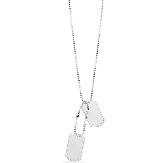 Silver Dog Tags 20" Chain - Fine Necklace - Certified Authentic - Swiss Made - UK Stock – Luxury Jewellery by Imperial