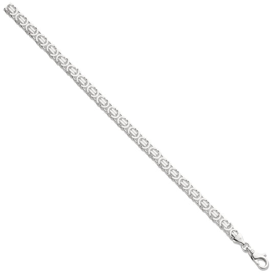 Silver 6mm Byzantine Chain - Fine Necklace - Certified Authentic - Swiss Made - UK Stock – Luxury Jewellery by Imperia