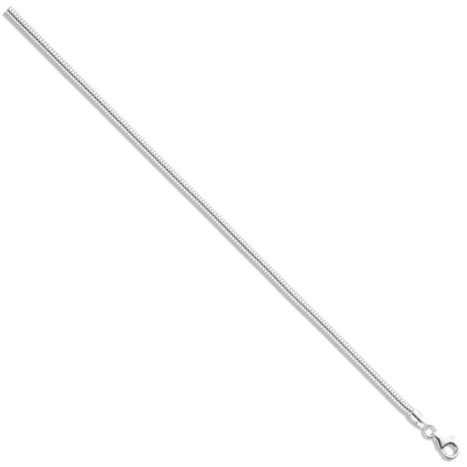 Silver 3mm Snake Chain - Fine Necklace - Certified Authentic - Swiss Made - UK Stock – Luxury Jewellery by Imperial Ti