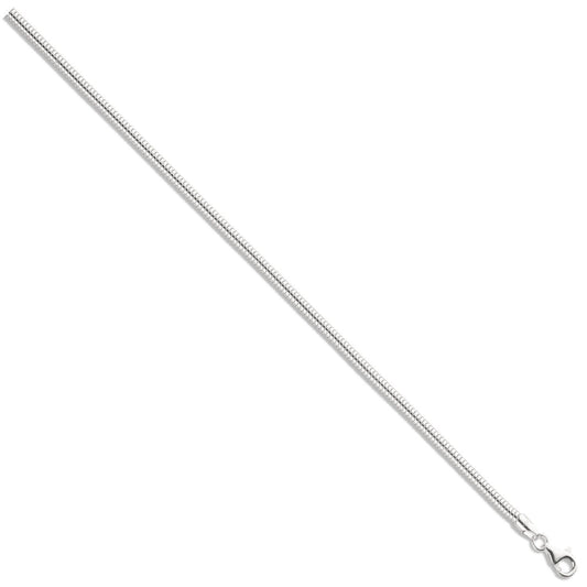 Silver 3mm Snake Chain - Fine Necklace - Certified Authentic - Swiss Made - UK Stock – Luxury Jewellery by Imperial Ti