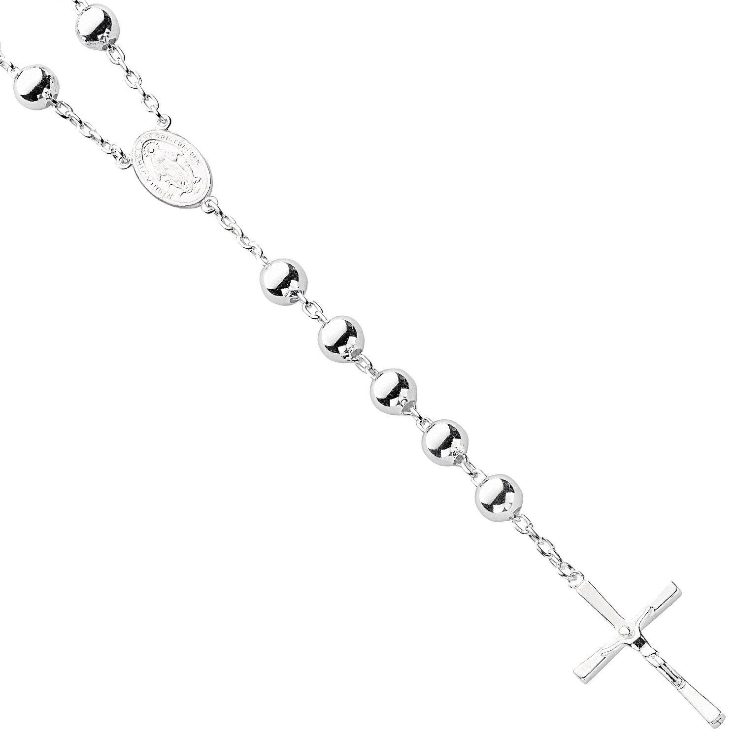 Silver Rosary Beads 28" - Luxury Watch - Certified Authentic - Swiss Made - UK Stock – Luxury Watch by Imperial Time U