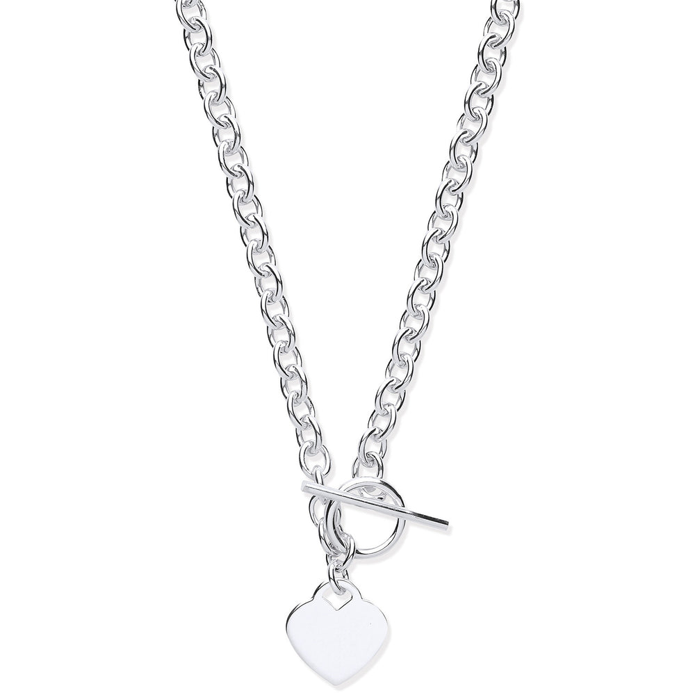 Silver Heart T-Bar Collarette