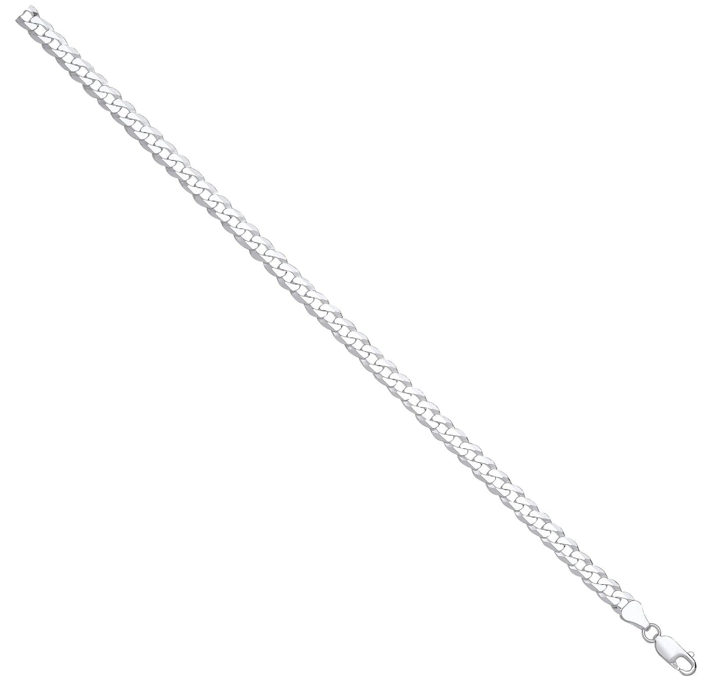 Silver 6.3mm Economy Flat Curb Chain - Fine Necklace - Certified Authentic - Swiss Made – Luxury Jewellery by Imperial